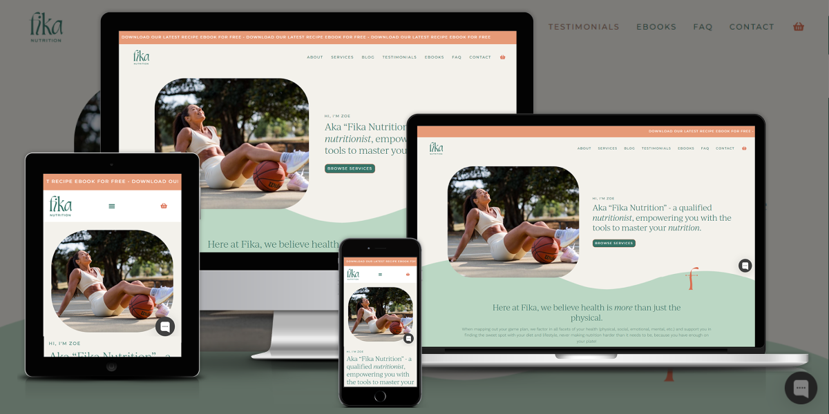 Fika Nutrition Responsive Website Design