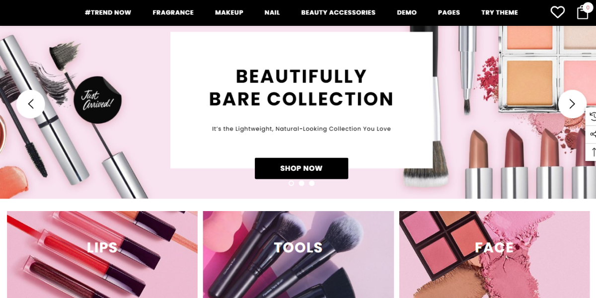 Customized BigCommerce theme for online store