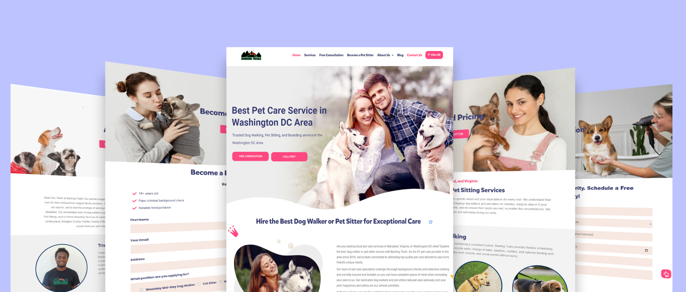 Barking Trails Full Website Design