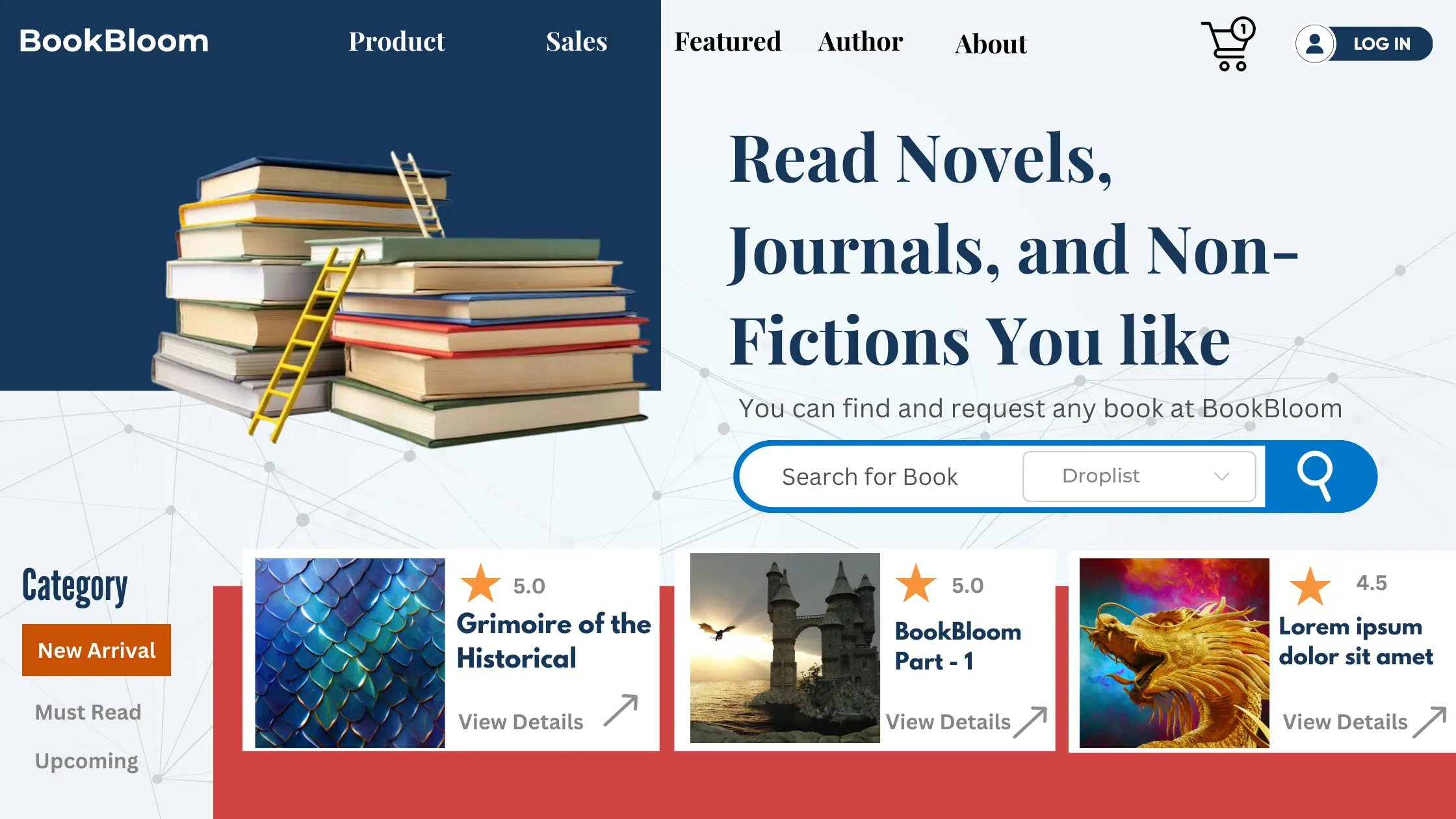 Books Page in Author Website