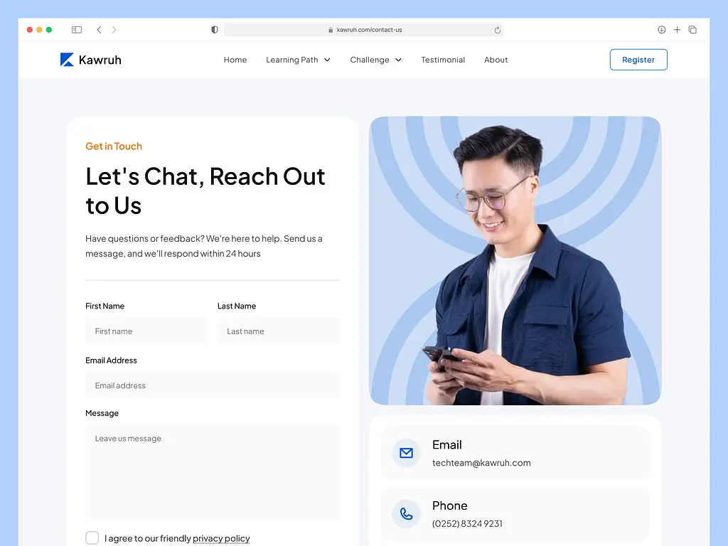 Author Contact Page