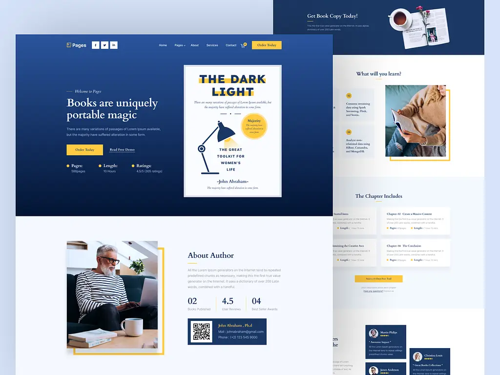Author Website Design by WebyKing