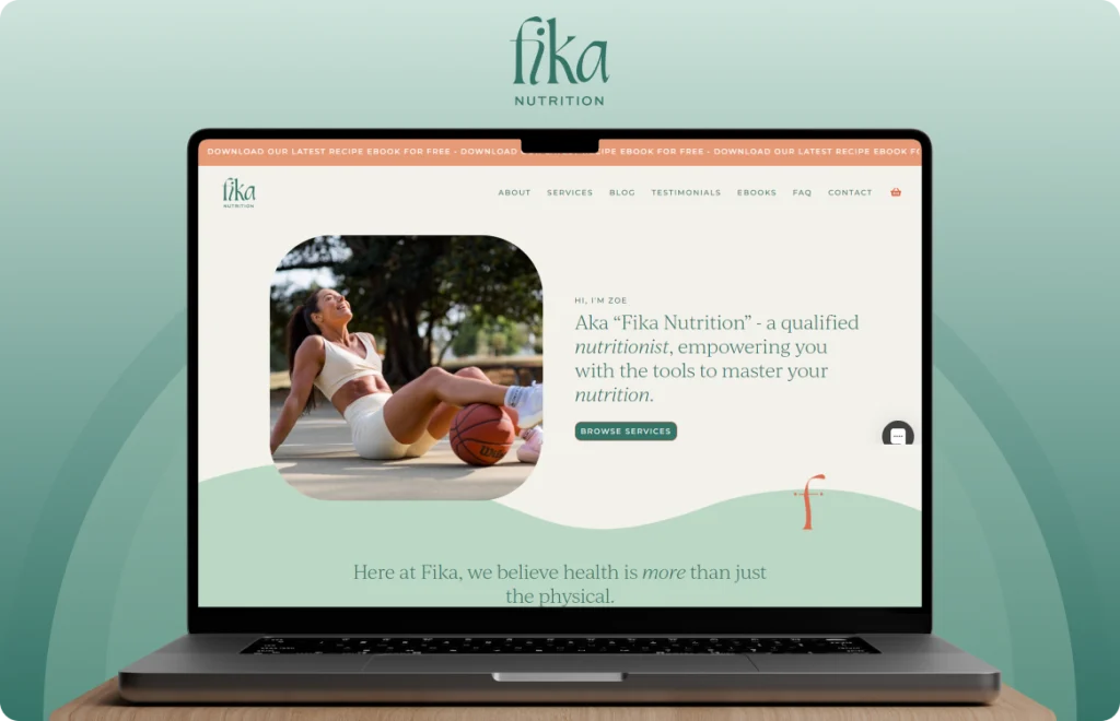 Fika Nutrition Healthcare Web Design and Development