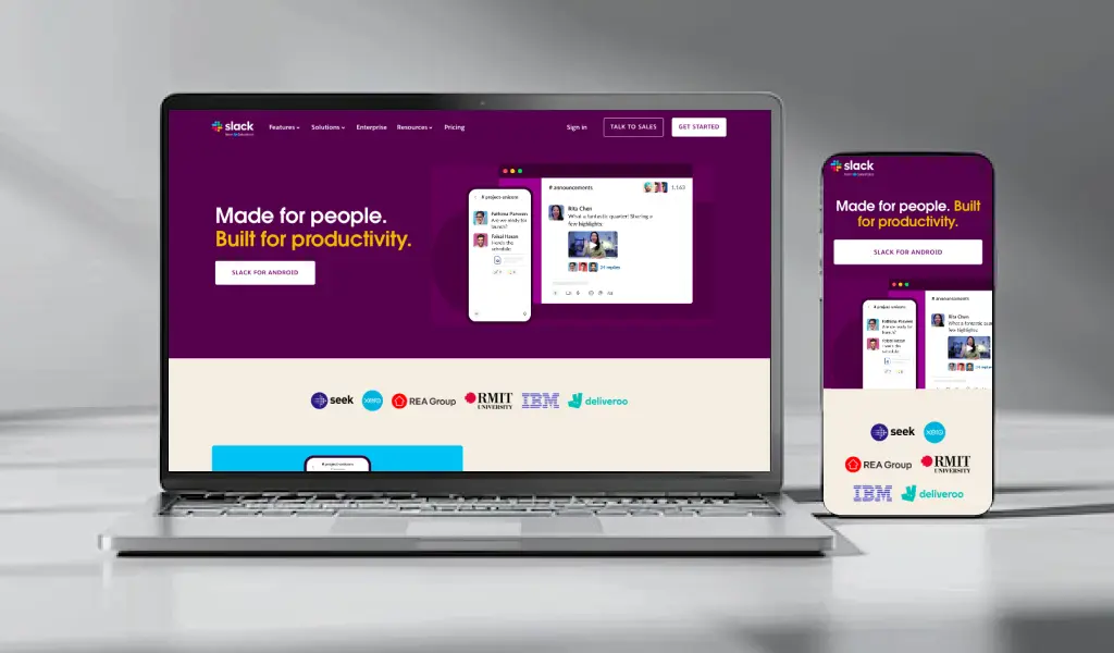 Slack Responsive Website