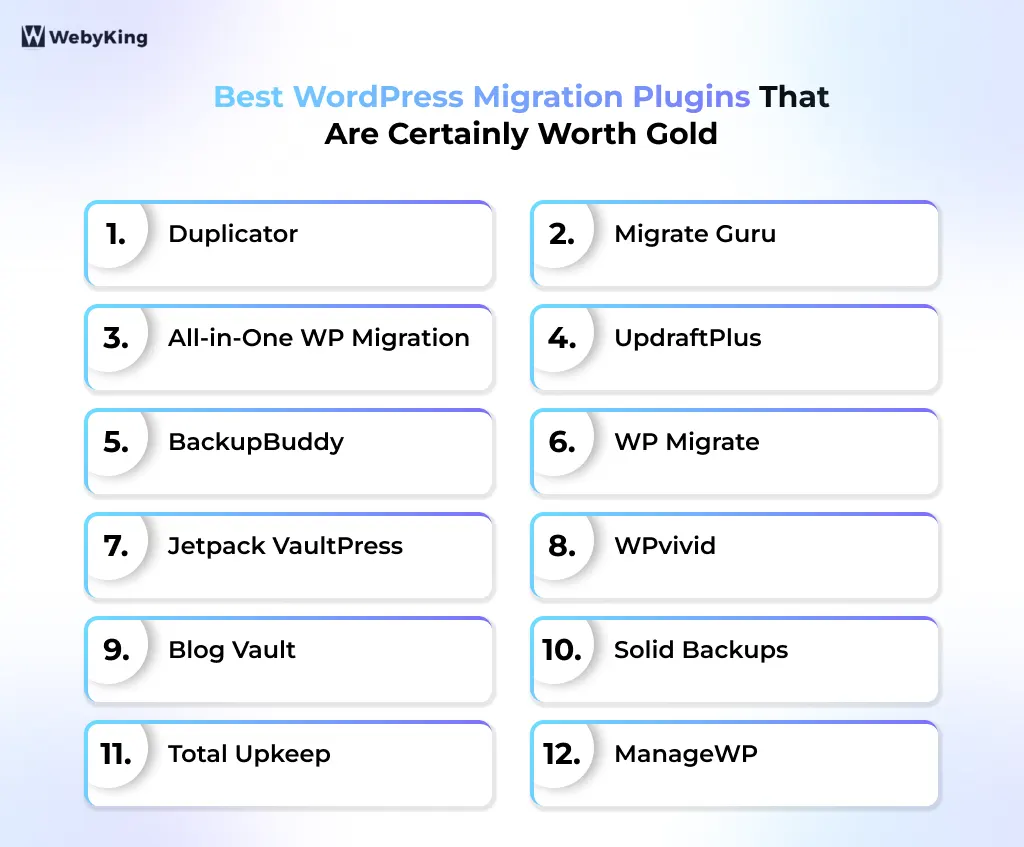 Best WordPress Migration Plugins - Infographic Image