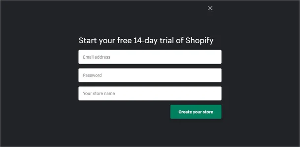 14-Day Free Trial of Shopify