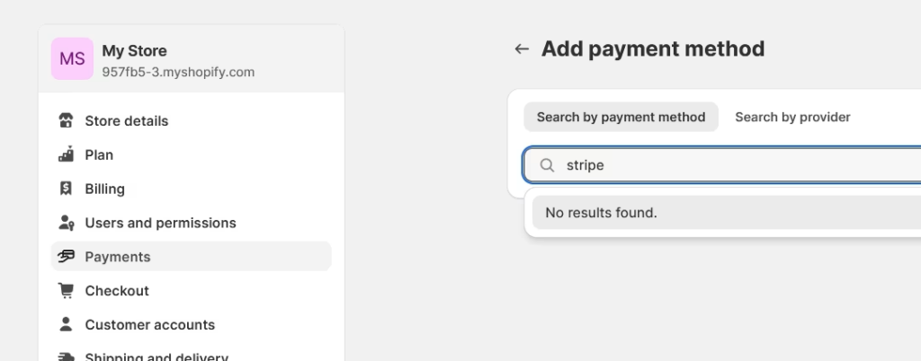 Screenshot of connecting Stripe Account