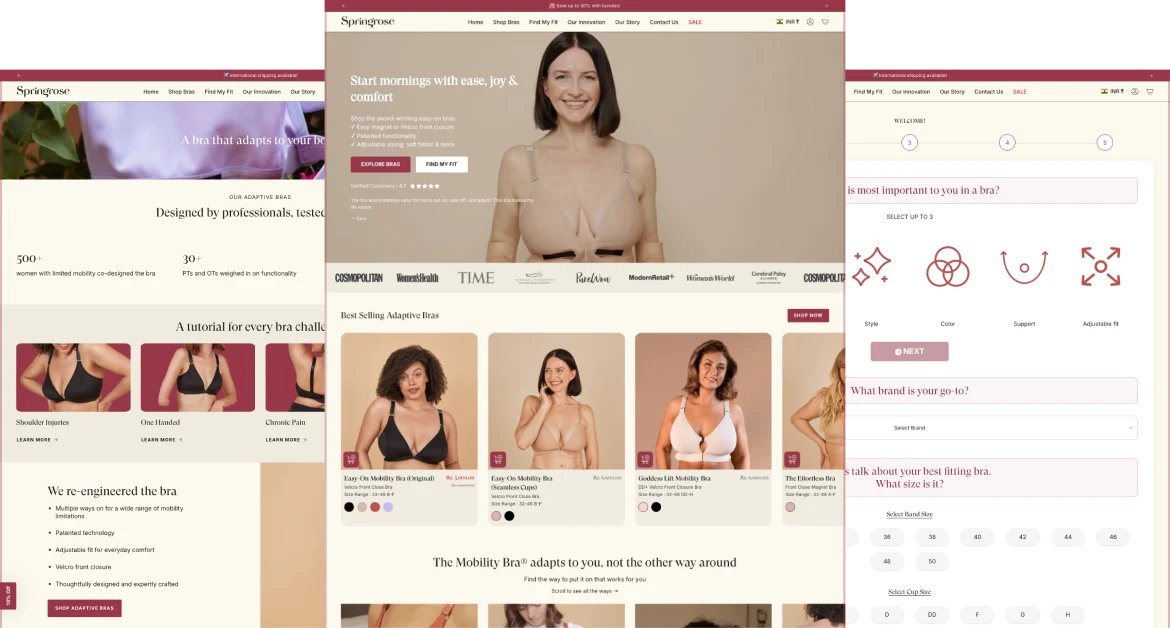 Springrose Shopify website preview