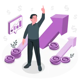 Businessman showing HVAC business growth