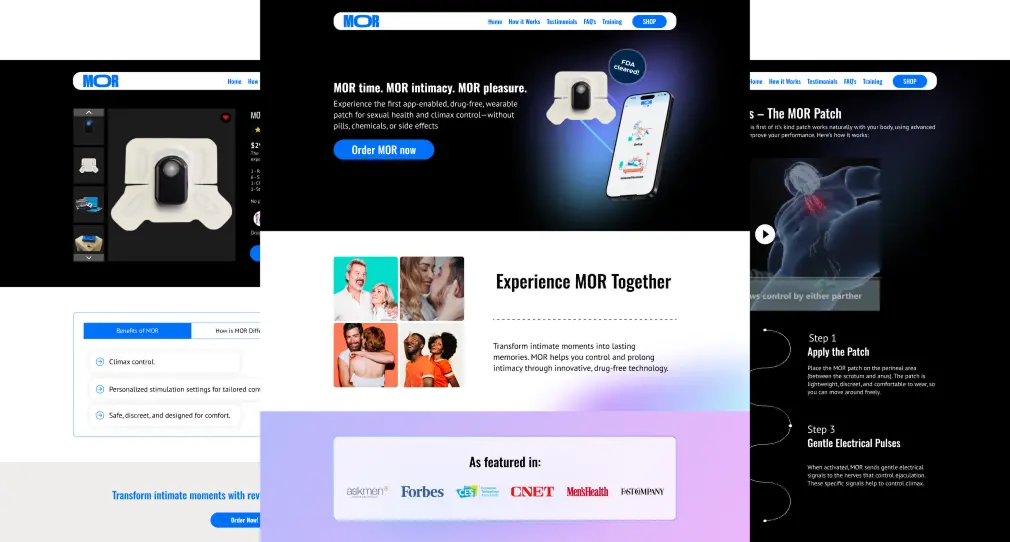 YourMor website screenshots