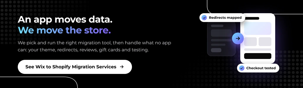 Get a free Wix to Shopify migration assessment
